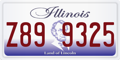 IL license plate Z899325