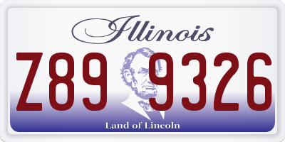 IL license plate Z899326