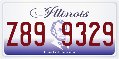 IL license plate Z899329