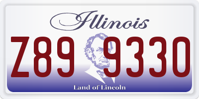 IL license plate Z899330