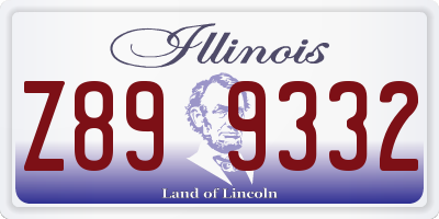 IL license plate Z899332