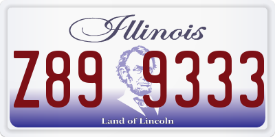 IL license plate Z899333