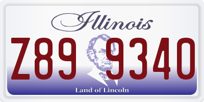 IL license plate Z899340