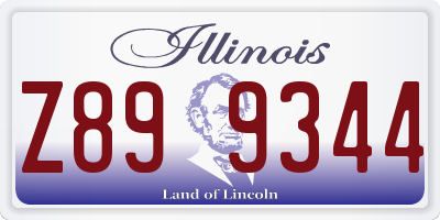 IL license plate Z899344