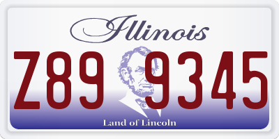 IL license plate Z899345