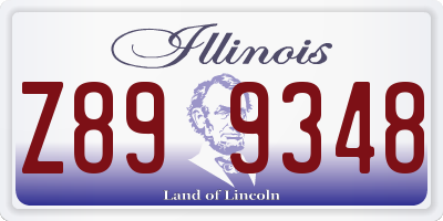 IL license plate Z899348