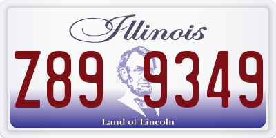 IL license plate Z899349