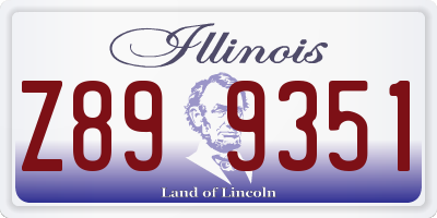 IL license plate Z899351