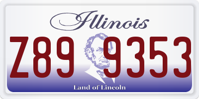 IL license plate Z899353