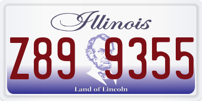 IL license plate Z899355