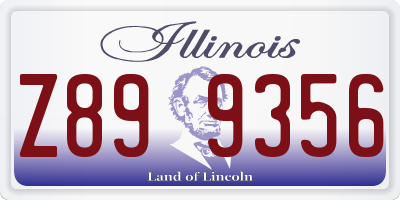 IL license plate Z899356