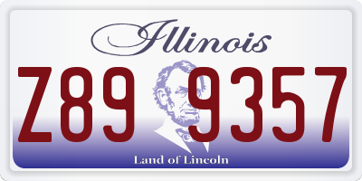 IL license plate Z899357