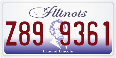 IL license plate Z899361