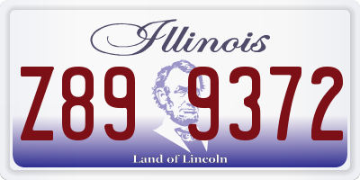 IL license plate Z899372