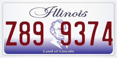 IL license plate Z899374