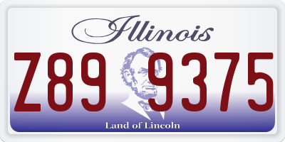 IL license plate Z899375