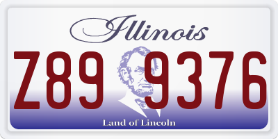IL license plate Z899376