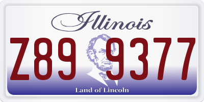 IL license plate Z899377