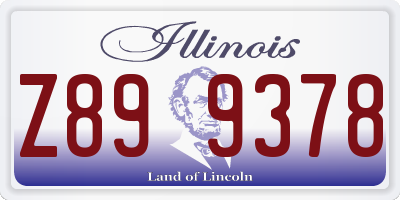 IL license plate Z899378