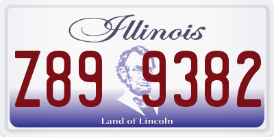 IL license plate Z899382