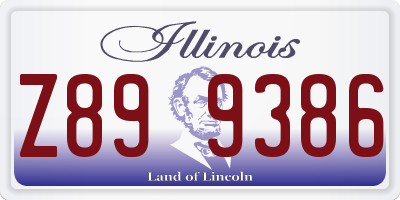 IL license plate Z899386