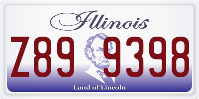 IL license plate Z899398