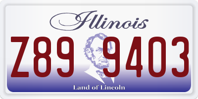 IL license plate Z899403