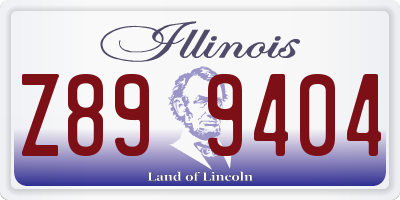 IL license plate Z899404