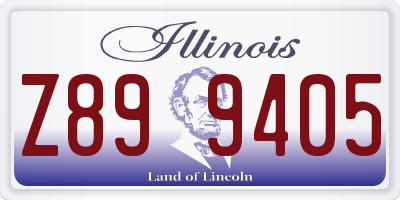 IL license plate Z899405