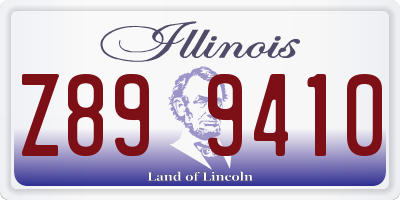 IL license plate Z899410