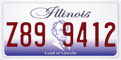 IL license plate Z899412