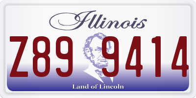 IL license plate Z899414