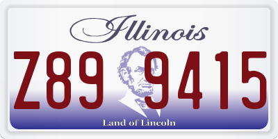 IL license plate Z899415