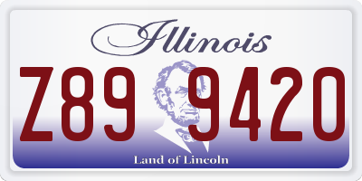 IL license plate Z899420