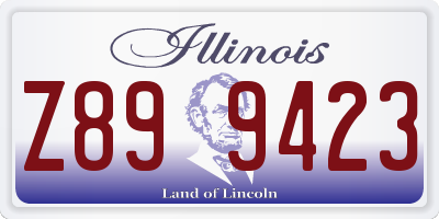 IL license plate Z899423