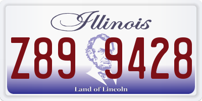IL license plate Z899428