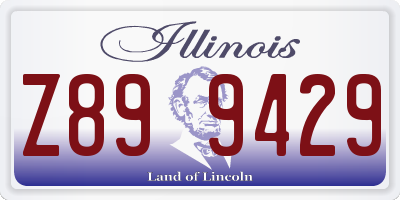 IL license plate Z899429