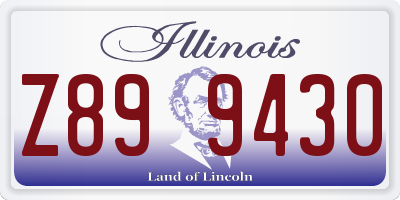 IL license plate Z899430