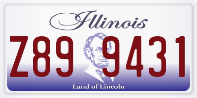 IL license plate Z899431