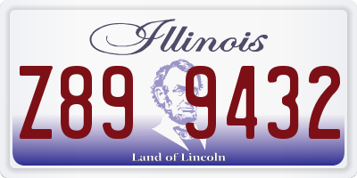 IL license plate Z899432