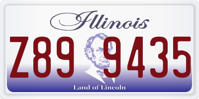 IL license plate Z899435