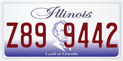 IL license plate Z899442