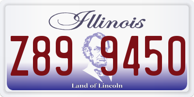 IL license plate Z899450
