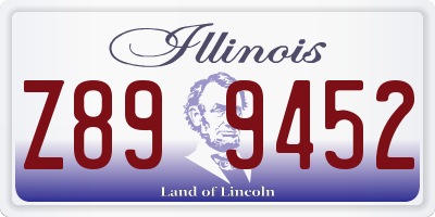 IL license plate Z899452