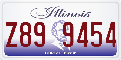 IL license plate Z899454