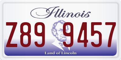 IL license plate Z899457