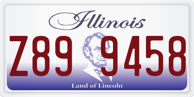 IL license plate Z899458
