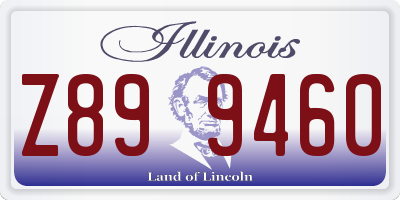 IL license plate Z899460