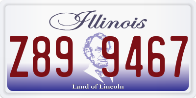 IL license plate Z899467