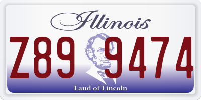 IL license plate Z899474